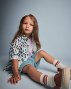 Toddler Boy Button-Down Short-Sleeve Shirt in Wildflower Print - Cream, image 3 of 5 slides