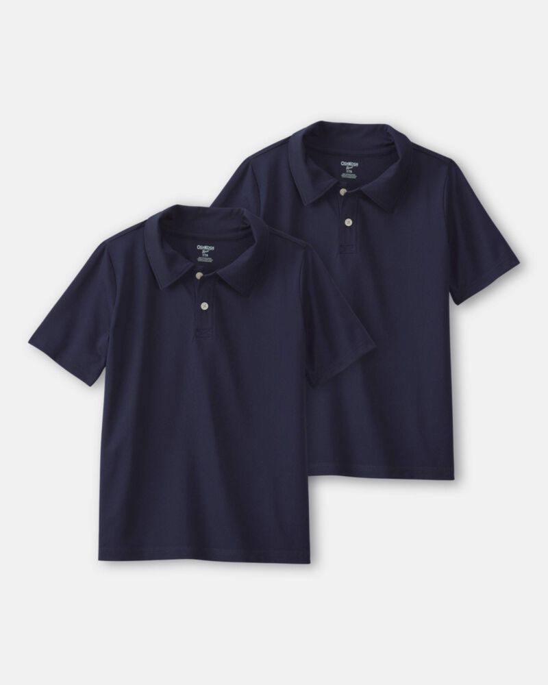 Gar&ccedil;on &ndash; Emballage 2 polos sport d&rsquo;uniforme &ndash; Bleu marine, image 1 sur 3 diapositives