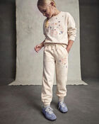 Girls 'OshKosh' Floral French Terry Pullover Sweatshirt - Cream, image 3 of 4 slides