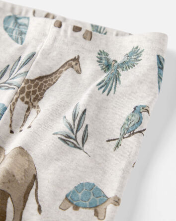 Baby Safari Print Organic Cotton 2-Piece Pyjamas, 