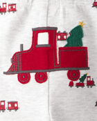 Baby Boy 3-Piece Train Print Long-Sleeve Bodysuits & Pant Set - Red, image 5 of 7 slides