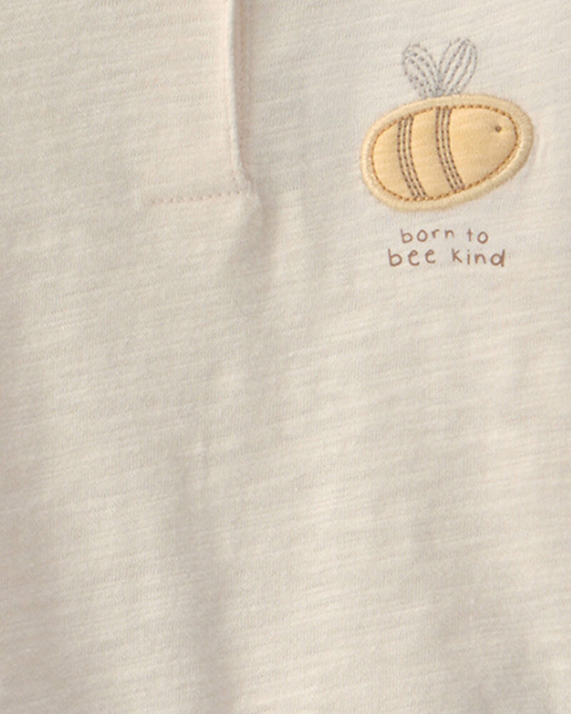 Baby Girl 3-Piece Bee Top & Pant Set - Yellow, image 2 of 3 slides