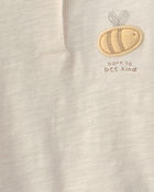 Baby Girl 3-Piece Bee Top & Pant Set - Yellow, image 2 of 3 slides