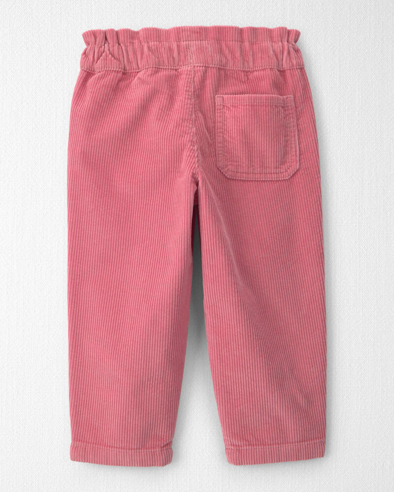 Toute-petit fille - Pantalon &agrave; enfiler en velours c&ocirc;tel&eacute; de coton biologique, image 2 sur 4 diapositives