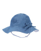 Baby Chambray Bow Sun Hat, image 1 of 2 slides