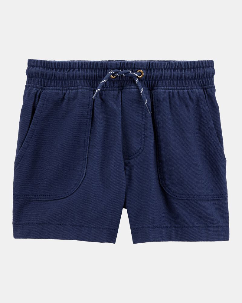 Baby Pull-On Twill Shorts - Navy, image 1 of 4 slides