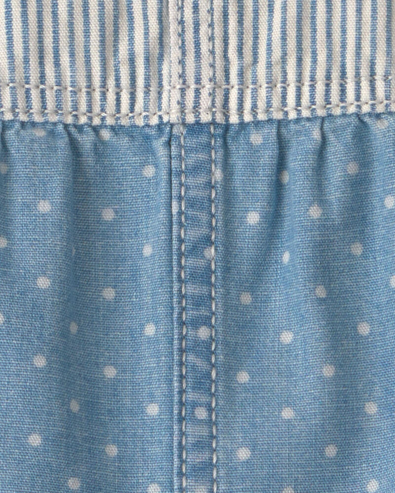 B&eacute;b&eacute; - Salopette courte &agrave; rayures hickory et pois - Bleu, image 6 sur 6 diapositives