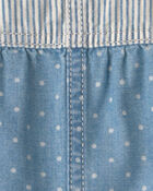 B&eacute;b&eacute; - Salopette courte &agrave; rayures hickory et pois - Bleu, image 6 sur 6 diapositives