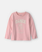 Toddler Girl 'Dance' Long-Sleeve Graphic Tee - Pink, image 1 of 4 slides