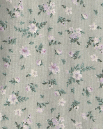 Toddler Girl Floral Puff-Sleeve Top - Green, 