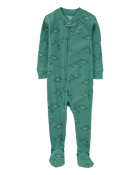 Toddler Boy 1-Piece Dinosaur Thermal Footie Pyjamas, image 1 of 4 slides