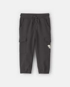 Pantalon de jogging cargo en jersey bouclette pour tout-petit - Gris, image 1 sur 5 diapositives