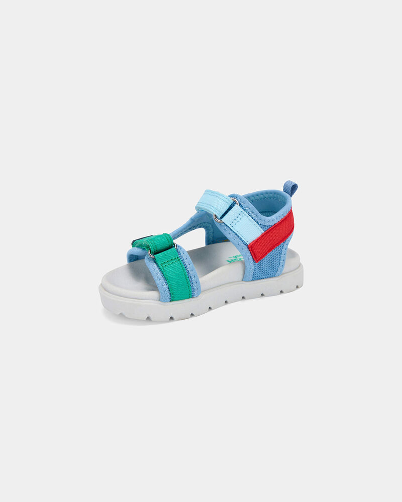 Toddler Boy Colour Block Sandals - Blue/White, image 6 of 6 slides