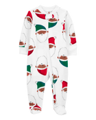 Baby Christmas Cookies Zip-Up Fleece Sleeper Pyjamas, image 1 of 4 slides