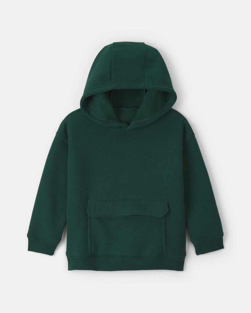 Toddler Boy Fleece Hoodie - Green, image 1 of 3 slides