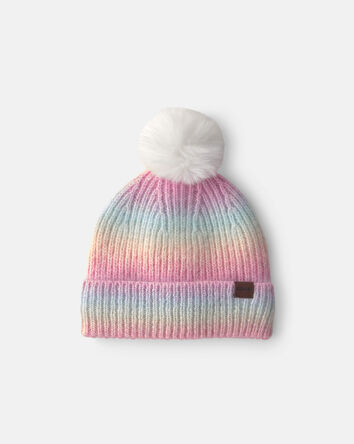 Toddler Girl Kombi Lurex Pom Hat - Pink, 