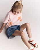 Tout-petit fille - T-shirt &agrave; coupe asym&eacute;trique &agrave; manches chauve-souris, escargot &laquo;My Own Pace&raquo; - Ros&eacute;, image 6 sur 6 diapositives