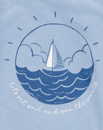 Baby 3-Piece Sailboat Outfit Set - Blue, 