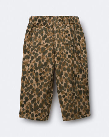 Toute-petit fille - Pantalon &agrave; plis &agrave; motif l&eacute;opard - Beige, 