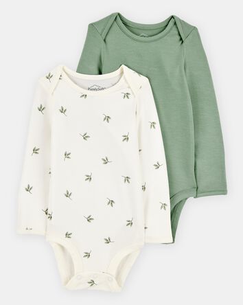 Baby 2-Pack Long-Sleeve Bodysuits, 