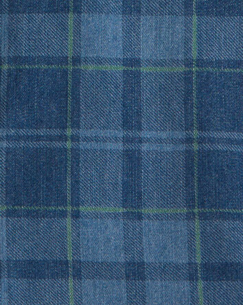 Toddler Boy Plaid Denim Button-Down Shirt - Dark Wash, 