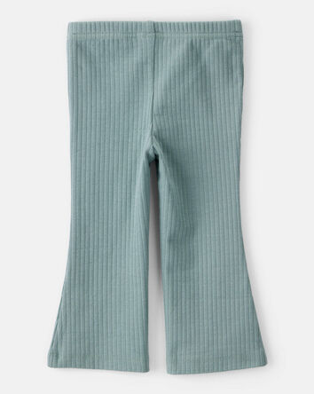 Baby Girl Cotton Flare Active Pants - Green, 
