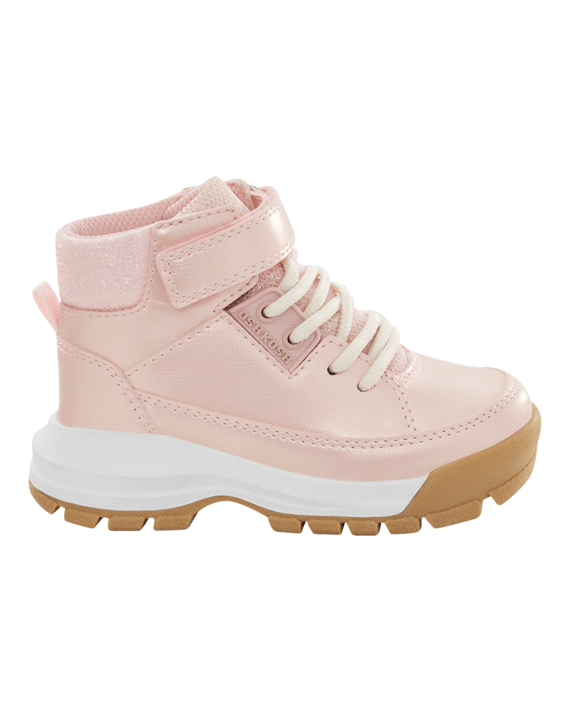 Girls pink leather boots on sale