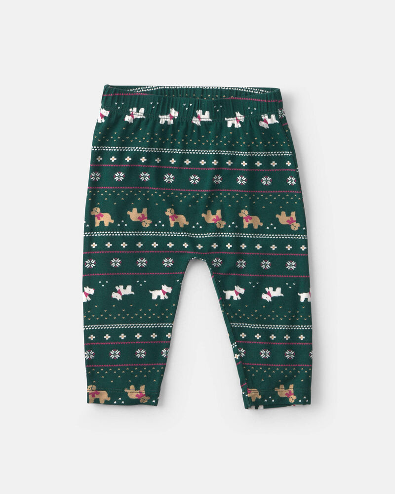 B&eacute;b&eacute; - Ensemble 2 pi&egrave;ces PurelySoft cache-couche manches longues et pantalon &agrave; motif jacquard - Vert, image 3 sur 4 diapositives