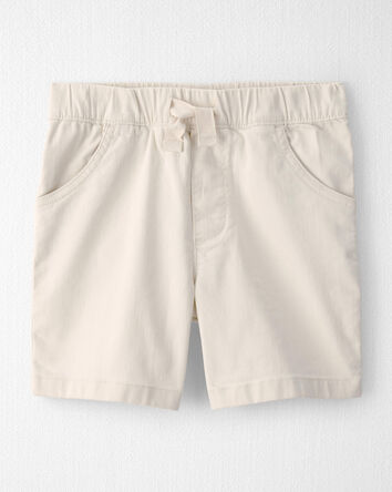 Boys Organic Cotton Shorts in Cream, 
