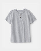 Boys Solid Henley T-Shirt - Grey, image 1 of 3 slides