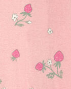 Toddler Girl 2-Pack Strawberry Floral Snug Fit 1-Piece Pyjama Set - Pink, image 4 of 5 slides