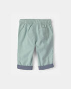 Baby Boy Linen Pants - Green, image 2 of 4 slides