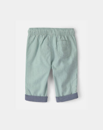 Baby Boy Linen Pants - Green, 