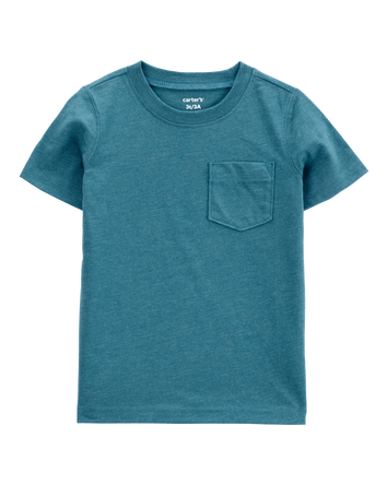 Toddler Solid Short-Sleeve Pocket Tee - Teal, 