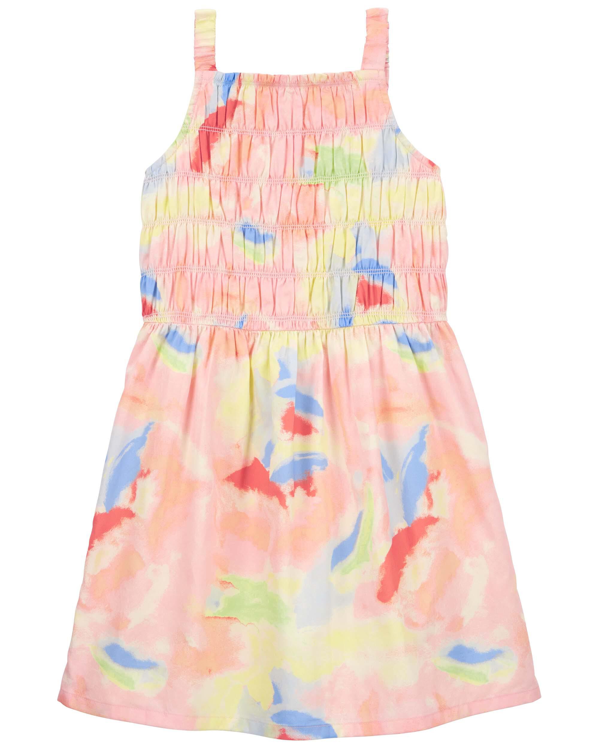 Multi Kid Watercolor Sleeveless Dress Carter s Oshkosh Canada