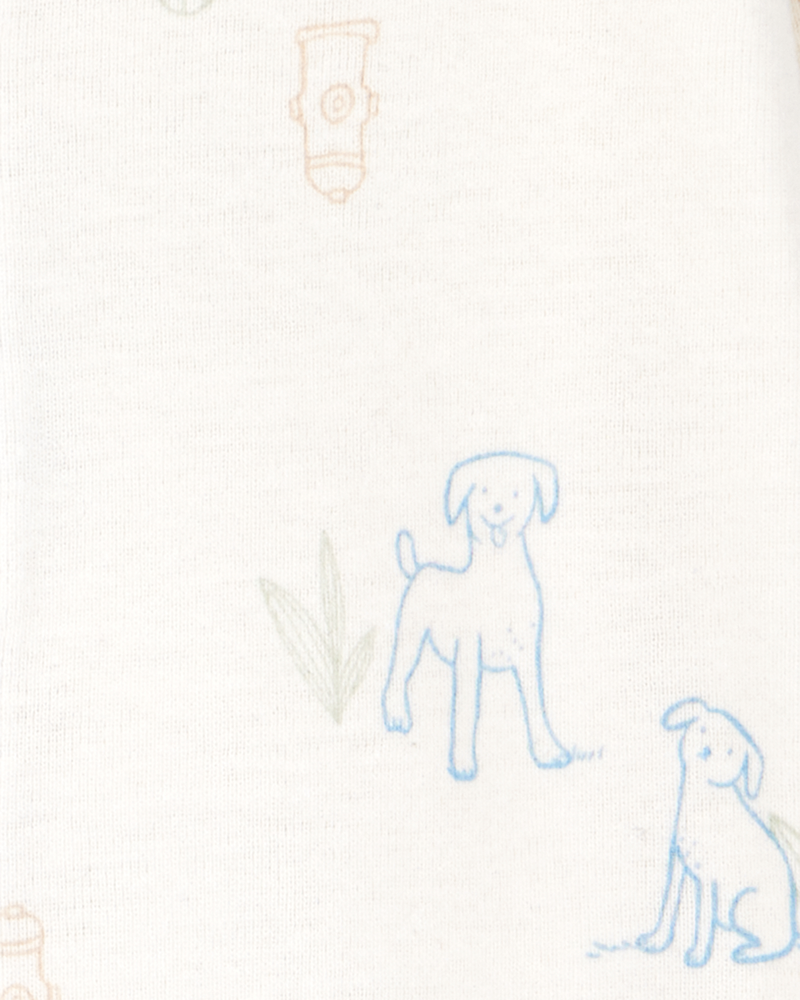 Baby Girl 3-Piece Puppy Converter Gown & Cap Set - Ivory, image 3 of 4 slides