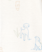 Baby Girl 3-Piece Puppy Converter Gown & Cap Set - Ivory, image 3 of 4 slides