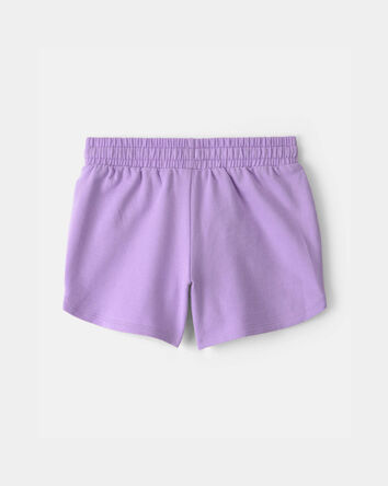 Girls French Terry Shorts - Purple, 