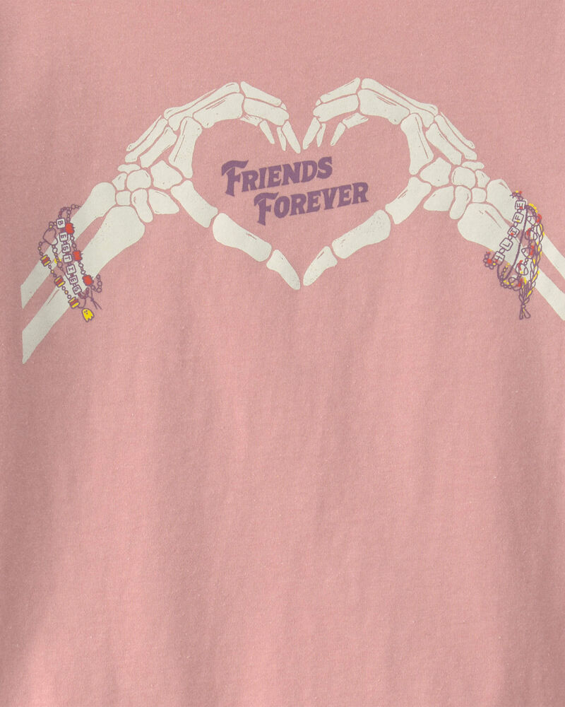 Filles - T-shirt manches longues &laquo;Friends Forever&raquo; d&rsquo;Halloween &ndash; Rose, image 2 sur 2 diapositives