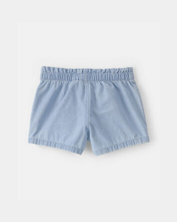 Baby Girl Chambray Shorts - Blue, 