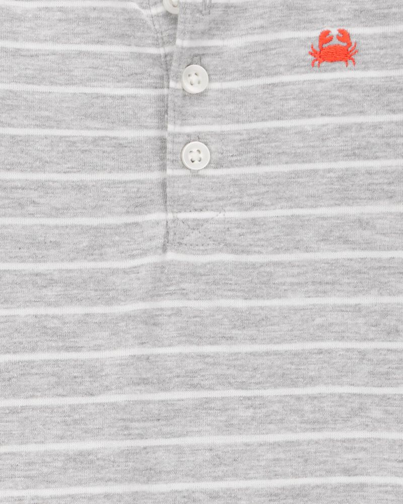 Baby 2-Piece Striped Bodysuit & Pull-On Short Set, image 2 of 3 slides