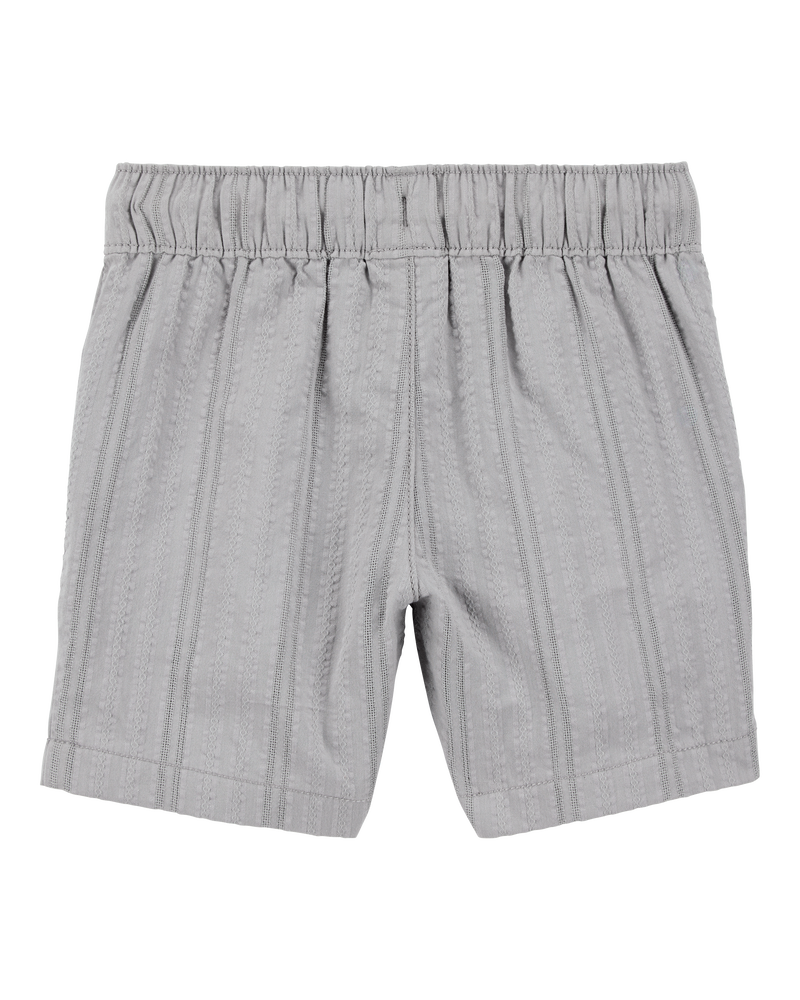 Toddler Seersucker Drawstring Shorts - Gray, image 4 of 6 slides