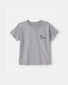 Tout-petit gar&ccedil;on - T-shirt &agrave; imprim&eacute; de l&eacute;zard sur la poche - Gris, image 1 sur 2 diapositives