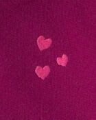 Baby Girl 3-Piece Heart French Terry Layering Set - Burgundy, image 3 of 5 slides