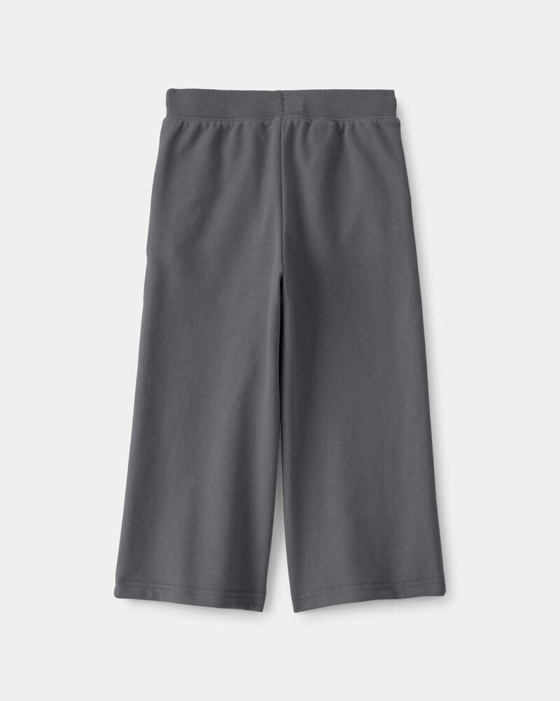 Toddler Girl French Terry Wide-Leg Active Pants - Grey, image 2 of 4 slides