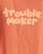 Toddler Boy Troublemaker Long-Sleeve Graphic Tee - Orange, image 2 of 3 slides