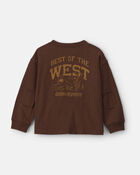 Toddler Boy 'Best Of The West' Long-Sleeve Henley T-Shirt - Brown, image 3 of 6 slides