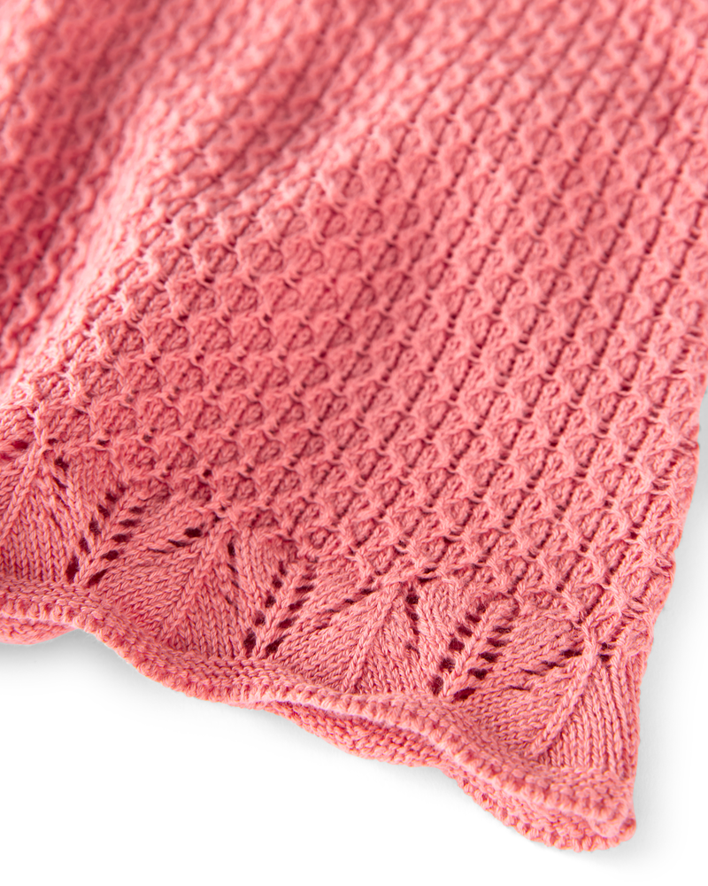 Toddler 2-Piece Organic Cotton Crotchet Knit Set, image 3 of 5 slides