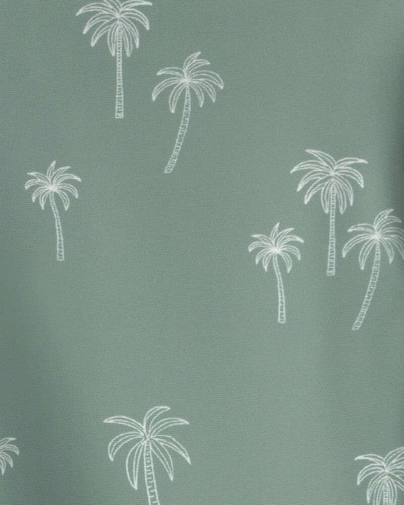 Baby Boy Recycled Long-Sleeve Romper in Palm Tree Print, image 4 of 5 slides