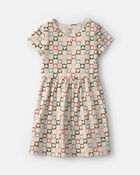 Girls Heart Short-Sleeve Dress - Cream, image 1 of 4 slides